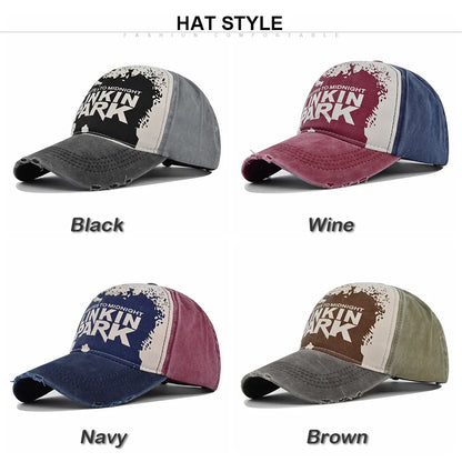 Wholesale Spring Summer Unisex Baseball Caps For Men Letter Cap Retro Casual wash Cotton Casquette Streetwear Snapback Hat Bone