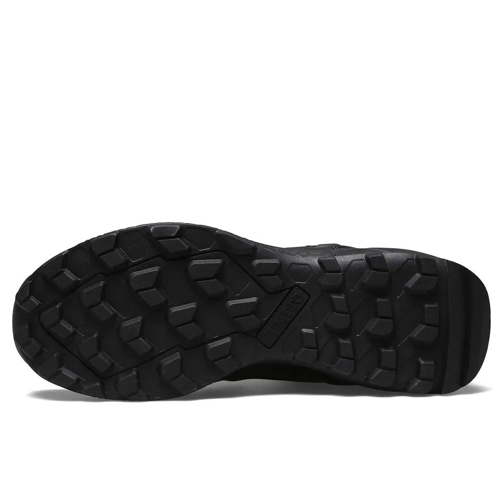 HUMTTO Scarpe da trekking impermeabili, stivaletti da montagna neri, sneakers da campeggio da uomo, scarpe tattiche sportive di sicurezza per arrampicata