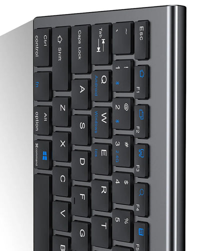 Bluetooth 5.0 2.4G Wireless Keyboard and Mouse Combo Mini Multimedia Keyboard Mouse Set for Laptop PC TV iPad Macbook Android