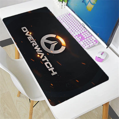 Overwatch Mauspad groß DIY Kawaii XXL PC-Computer-Schreibtischmatte Gamer-Büroteppich Tastatur-Tisch Gaming-Zubehör Mousepad