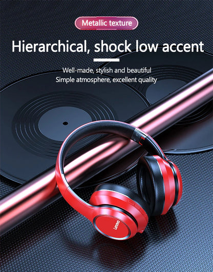 Lenovo HD200 kabellose Bluetooth-Over-Ear-Kopfhörer – geräuschunterdrückendes HiFi-Stereo-Gaming-Headset mit Mikrofon