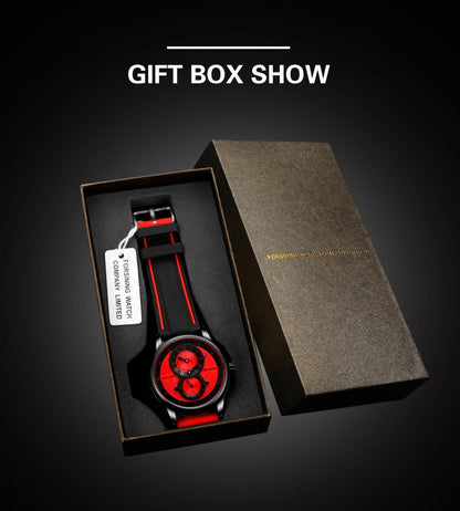 Men Wristwatch Blue White Dial Automatic Transparent Mechanical Watch Silicone Rubber Band Male Sport Clock Relogio Masculino