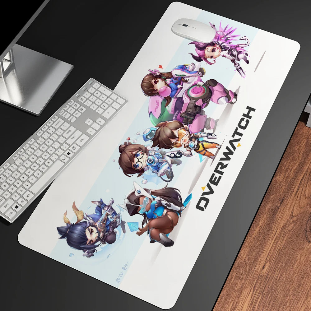 XXL gaming anime podloga za miš, velika podloga s djevojkom za tipkovnicu i računalni PC stol, rubna podloga za Overwatch/CS Go igrače