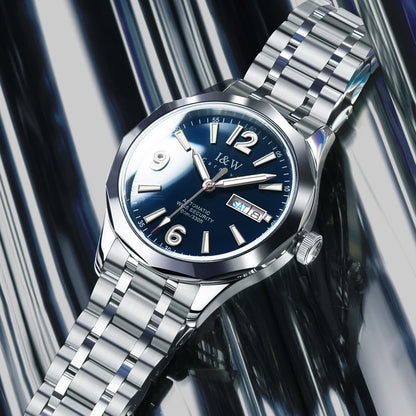 CARNIVAL Men's Tungsten Mechanical Watch Brand Luxury NH36 Automatic Movement Wristwatches for Men Waterproof Watch