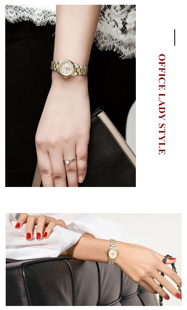 CARNIVAL Marken-Luxus-Automatikuhr für Damen, modische Armbanduhr mit Saphirglas, wasserdicht, Reloj Mujer