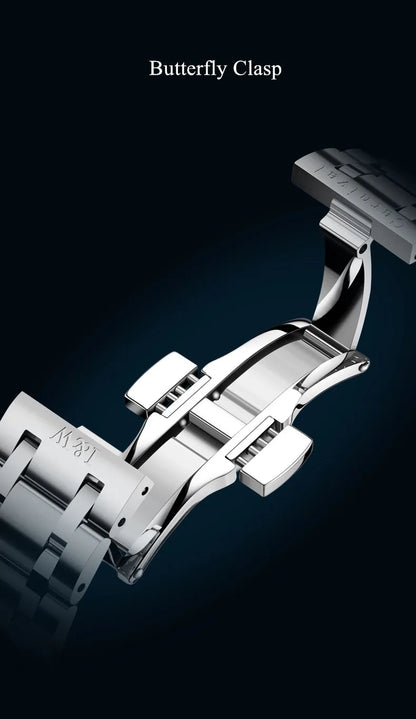CARNIVAL Men's Tungsten Mechanical Watch Brand Luxury NH36 Automatic Movement Wristwatches for Men Waterproof Watch