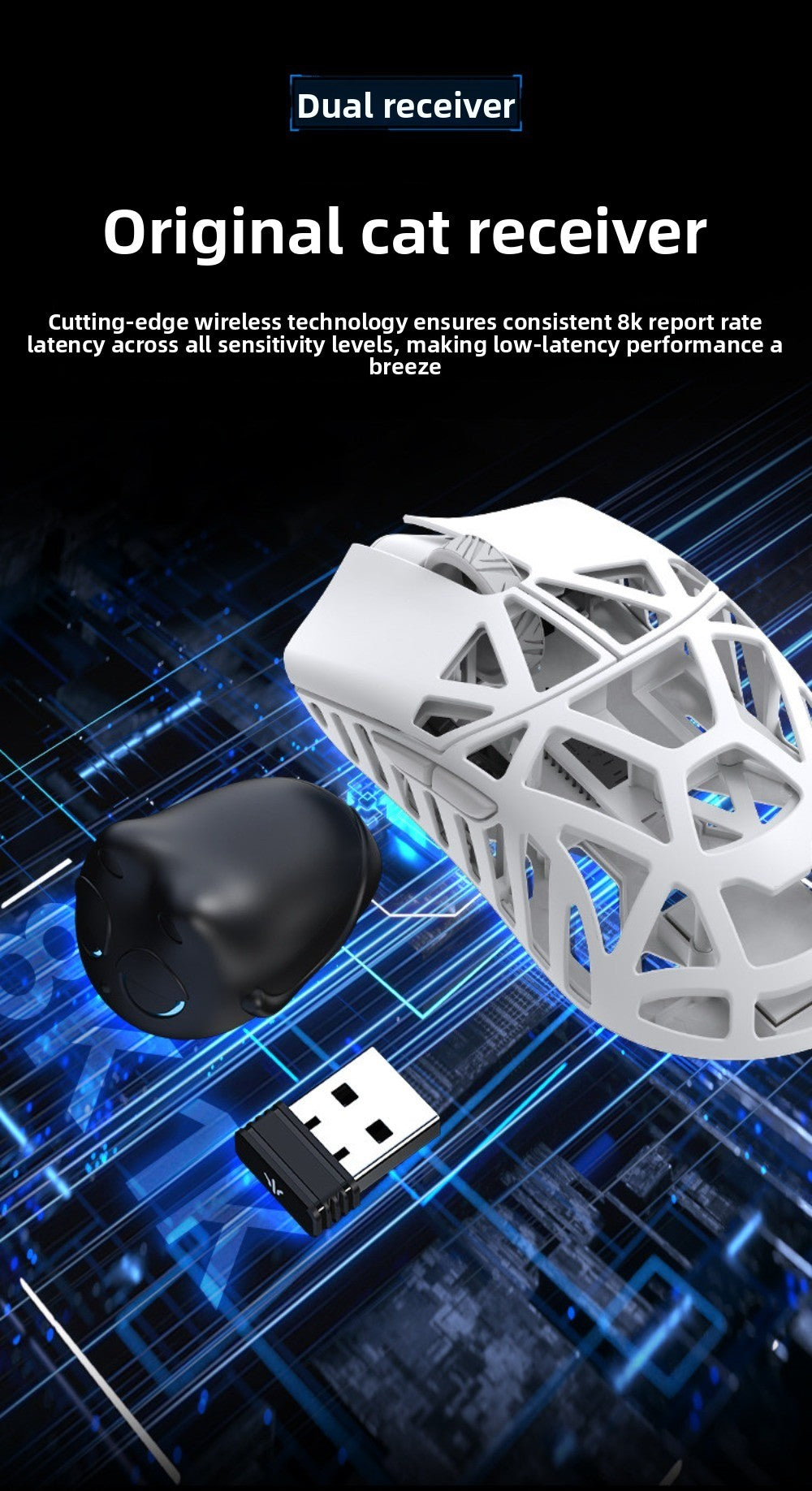 WLMOUSE Beast X Pro mouse gaming e-sport wireless leggero in lega di magnesio 750IPS 8K PAW3950HS 30000DPI senza retroilluminazione