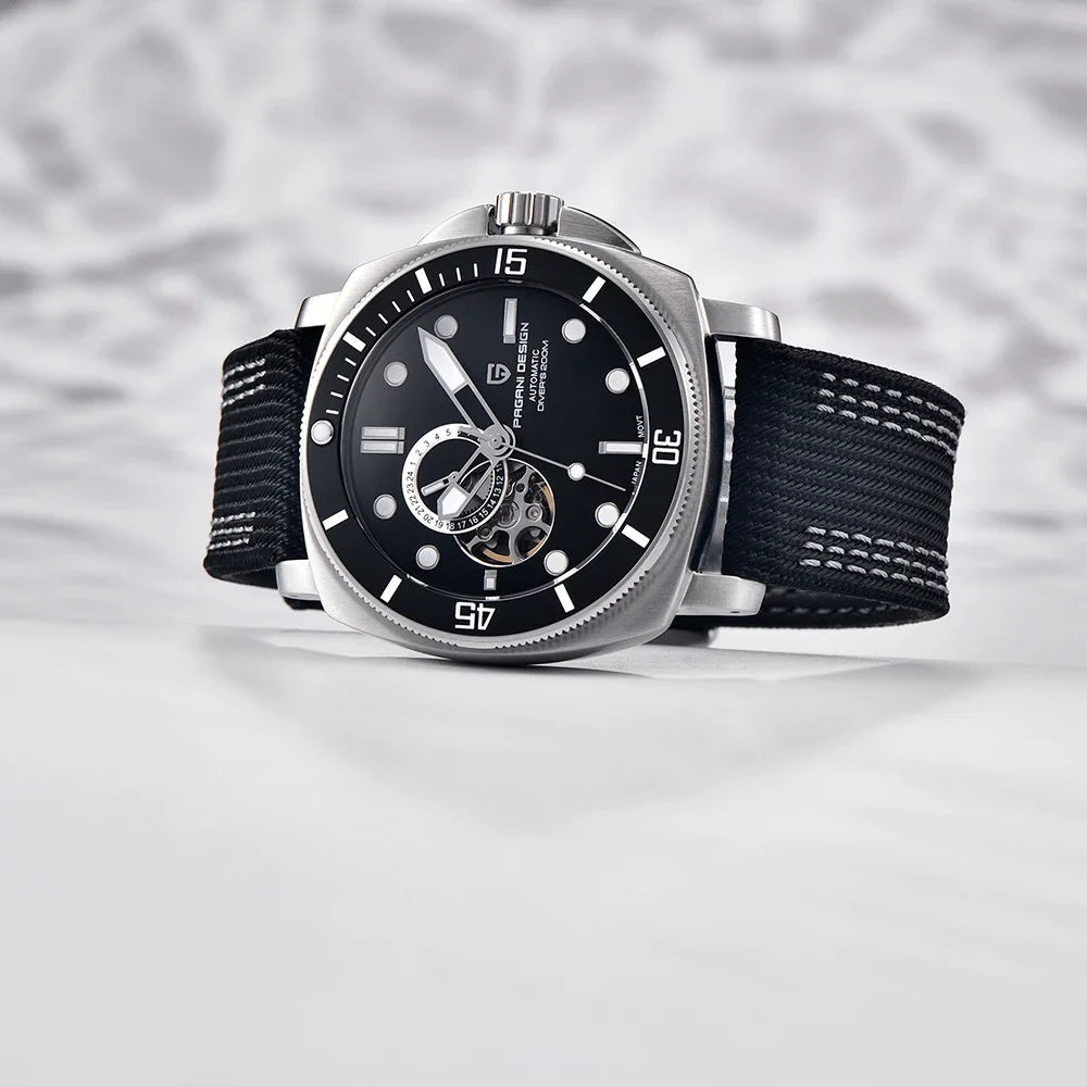 PAGANI DESIGN 2026 Original 43MM Men's Automatic Mechanical Watch NH39 200M Waterproof AR Sapphire Mirror Watches For Men
