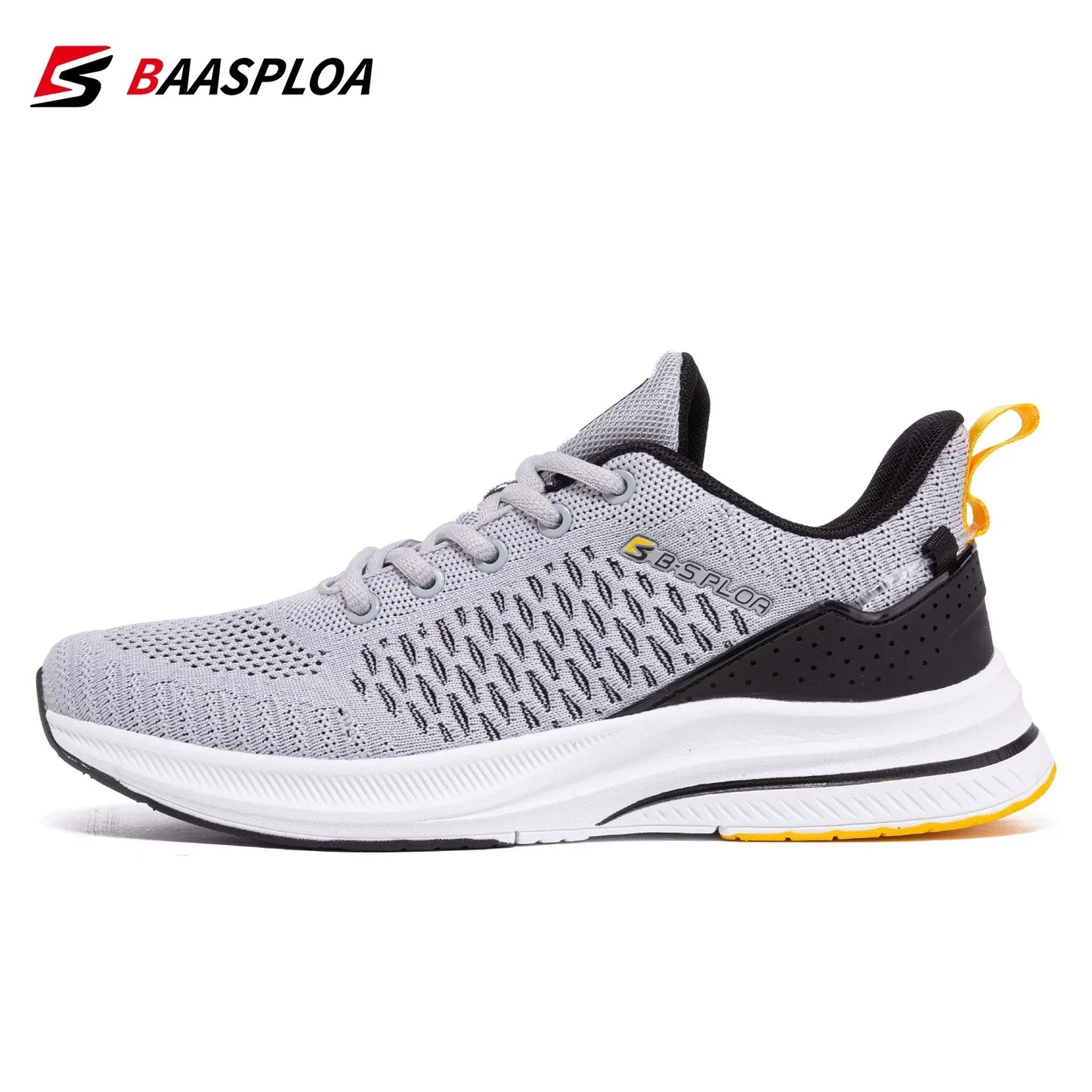Baasploa Herren-Laufschuhe, neue atmungsaktive Mesh-Sport-Sneaker, Übergrößen 41-48, klassische Freizeitschuhe für Herren, rutschfest, Outdoor-Komfort
