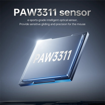 Bezprzewodowa mysz gamingowa AJAZZ AJ199 PAW3311 24000DPI, lekka, Bluetooth/przewodowa, z włókna węglowego, do PC i laptopa dla graczy