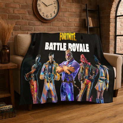 Cartoon-F-Fortnite-Gamer-Flanelldecke – weiche, warme Kuscheldecke für Schlafzimmer, Wohnzimmer, Bett, Reisen, Camping, Picknick und als Geschenk