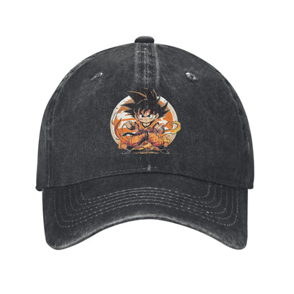 DBZ Little Kakarot Baseball Cap Casual Distressed Cotton dragon ball Sun Cap for Men Women Outdoor Adjustable Fit Hats Cap, Fraquane SAS
