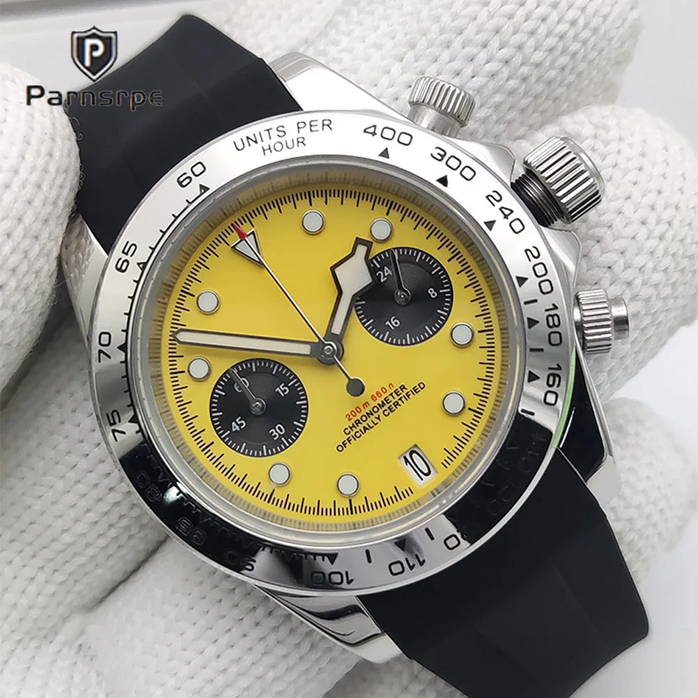 2025 New Latest VK64 Watch AR Sapphire Glass 5bar Men's Speed Sport Chronograph Fashion Quartz Watch relogio masculino