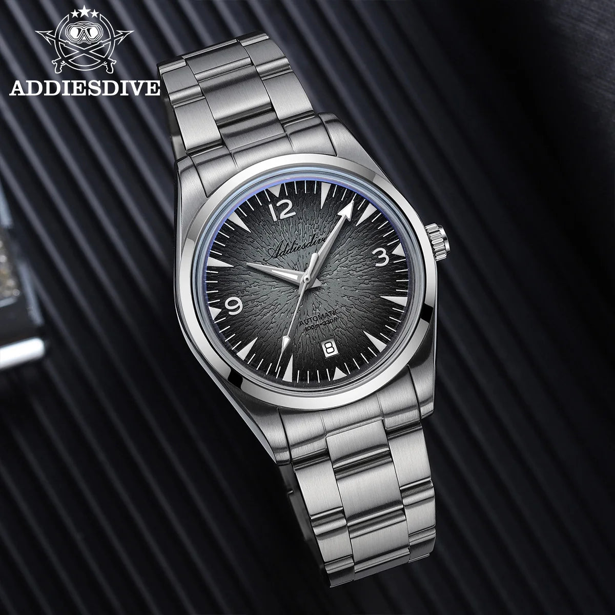 ADDIESDIVE AD2508 Herren-Taucheruhr, leuchtend, 100M wasserdicht, 316L-Edelstahl, 8215-Uhrwerk, automatische mechanische Uhr