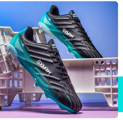 Double Star Adult Youth AG Soccer Cleats Non-Slip Durable Artificial and Natural Grass Football Shoes for Training and Matches Men Women