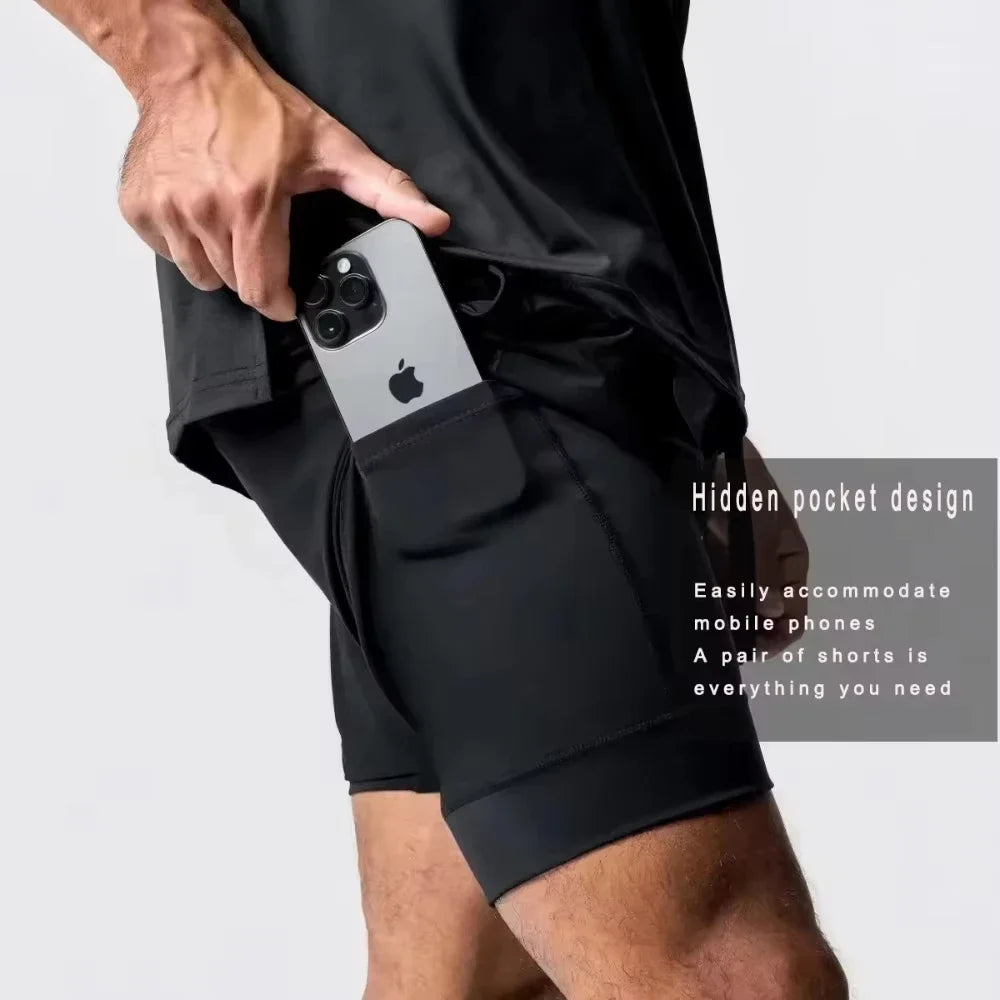 Dragon Ball Peripherie bedruckte Double-Shorts Majin Buu GOKU – amerikanische Sport-Shorts, bequeme, lockere und atmungsaktive Sommerhose für Herren