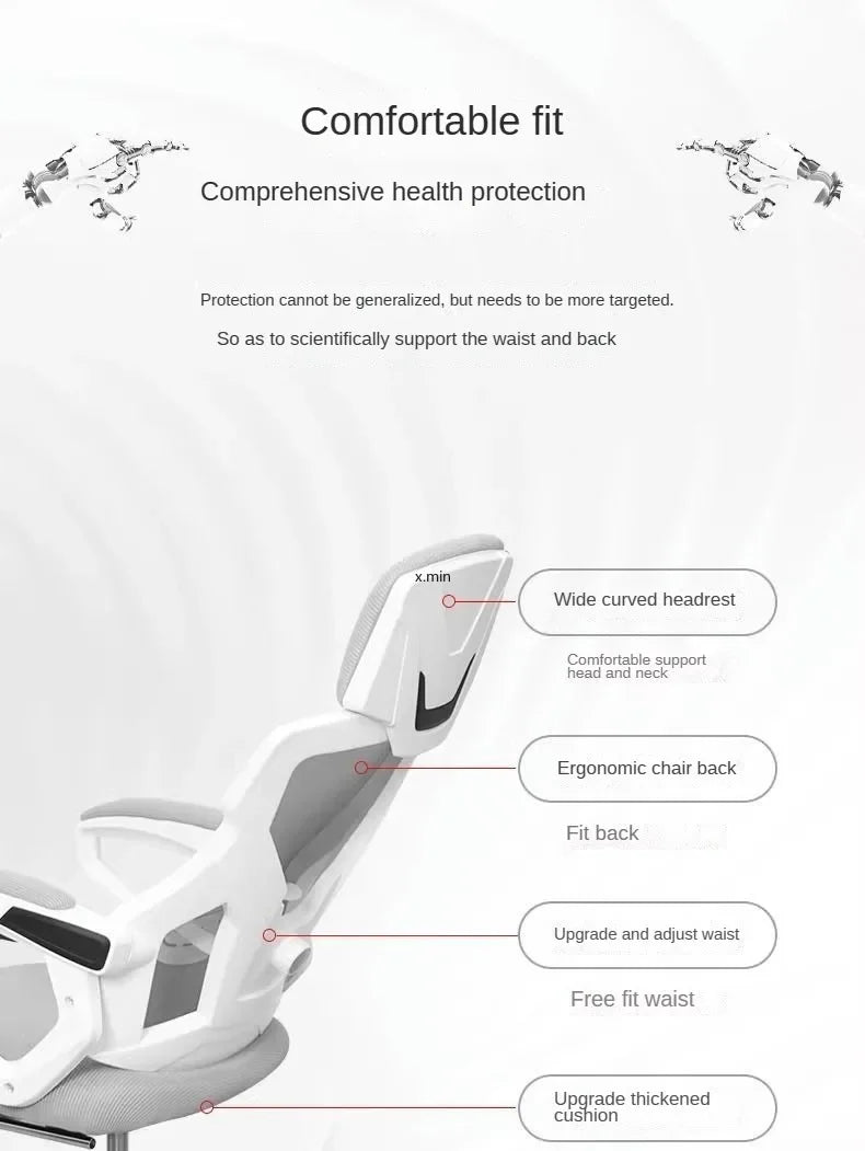 Computer Chair, Rotating Office Chair, Boss Chair, Comfortable to Lie Down, Student Bedroom, Engineering Chairs, e-sports Chairs