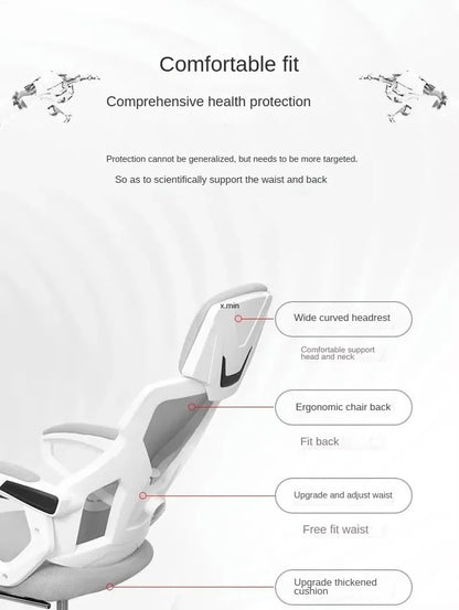 Computer Chair, Rotating Office Chair, Boss Chair, Comfortable to Lie Down, Student Bedroom, Engineering Chairs, e-sports Chairs