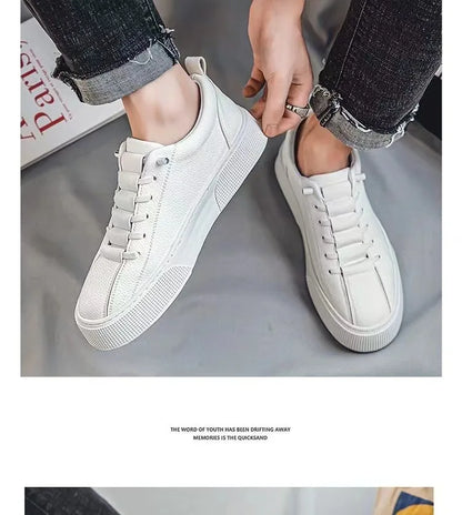 Pánske tenisky, voľnočasová obuv, pánske balerínky, Zapatillas Hombre, ľahká obuv z PU kože, priedušná obuv, pánska biela športová obuv, tenisky