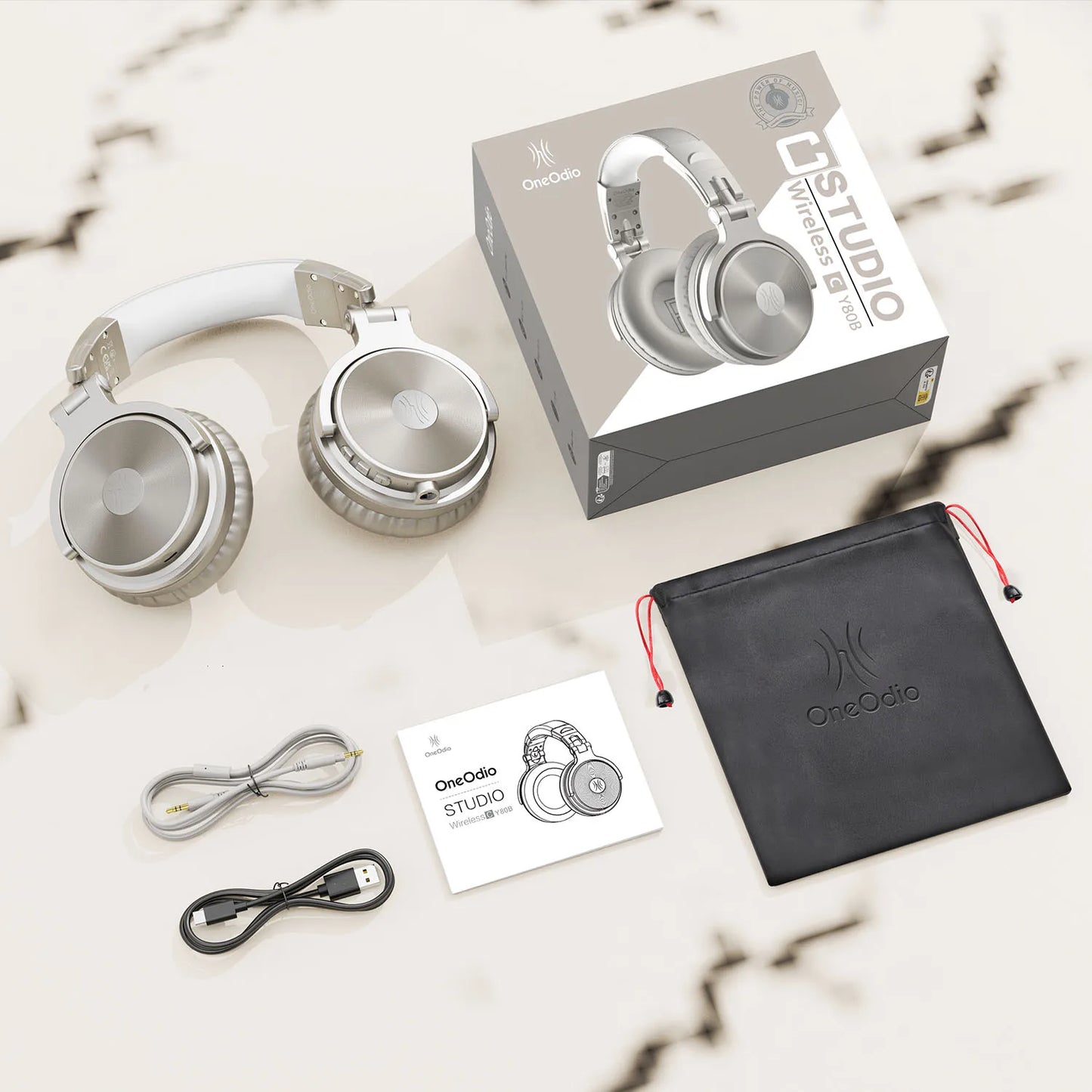 OneOdio Pro-M kabellose Gaming-Kopfhörer Bluetooth 5.2 HiFi-Stereo-Headset 110H Akkulaufzeit mit Mikrofon, tiefer Bass, faltbare Over-Ear-Kopfhörer