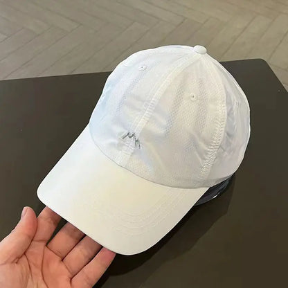 Cappellino estivo ricamato ad asciugatura rapida; cappellino da baseball con visiera sportiva regolabile per protezione solare all’aperto in primavera e in autunno