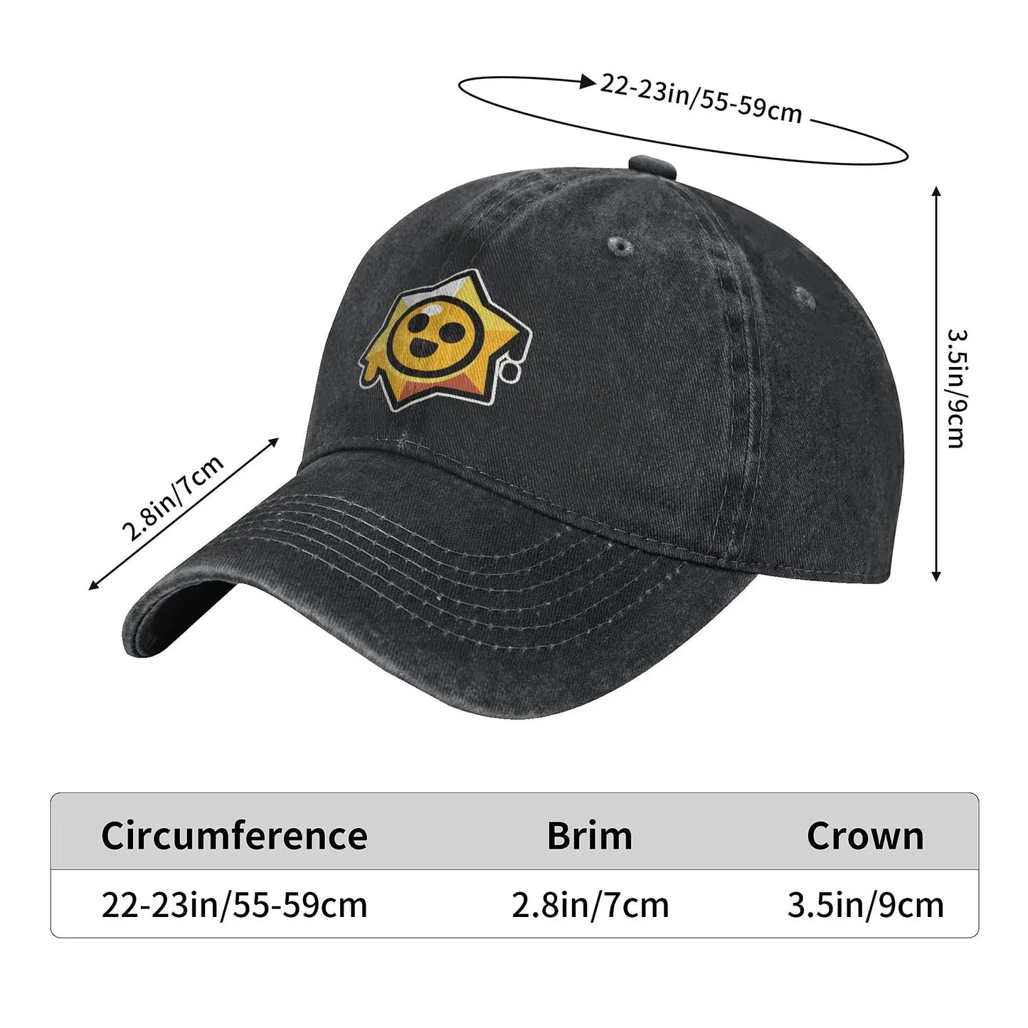 player B-Brawls Baseball Caps Retro Distressed Washed  Sun Cap Unisex Style Outdoor Running Golf  Adjustable Hats Cap