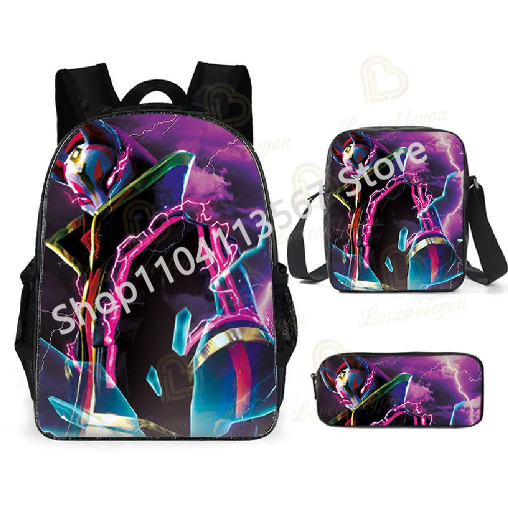 Fortnite Kids 3pcs Backpack Set Women Backpacks Office Stationery for Teenage Girls Boys Laptop Backpack Casual Travel Rucksack