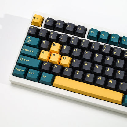 KBDiy GMK MarrsGreen Teclas Retro PBT ISO Double Shot Perfil Cherry para Teclado Mecânico Gaming com Switches MX