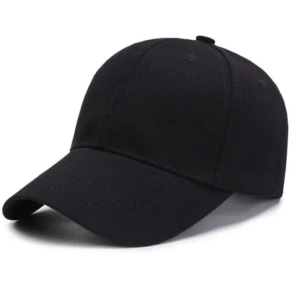 Black Baseball Cap for Men & Women - Adjustable Outdoors Sports Hat for Casual Summer Wear