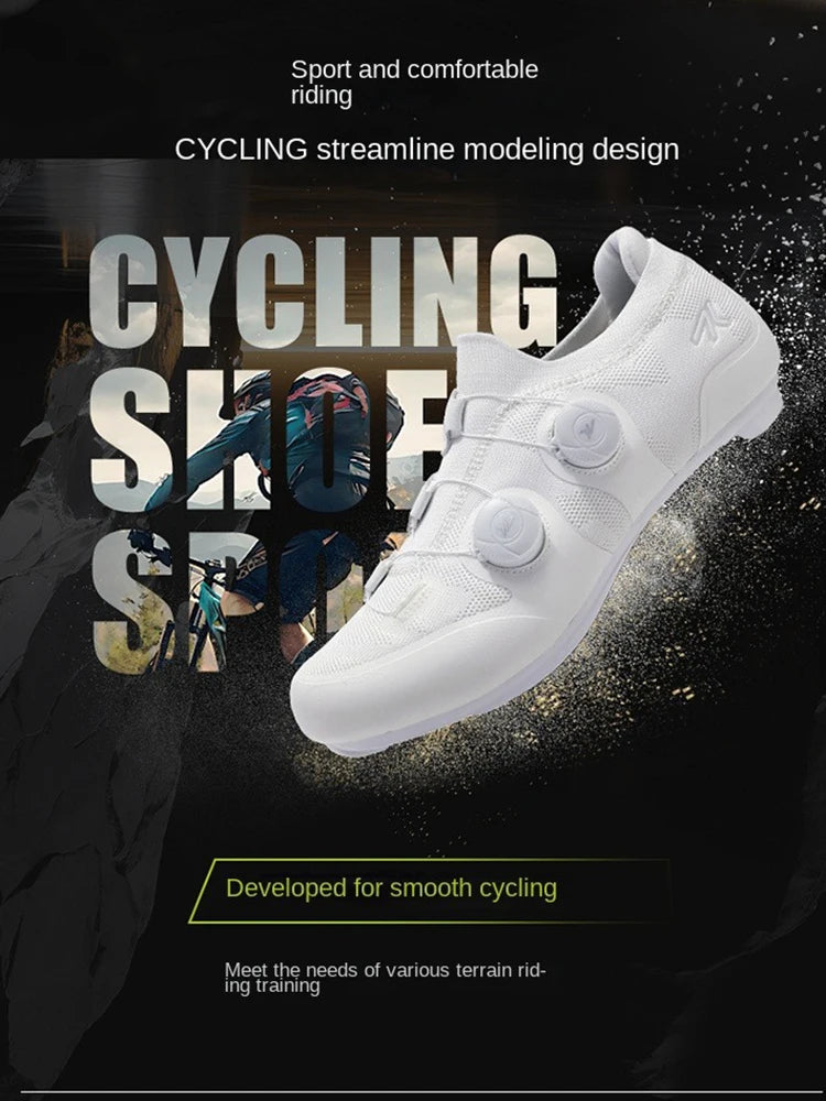 Scarpe da ciclismo su strada unisex, HsYixin traspiranti SPD autobloccanti antiscivolo, scarpe da corsa per bici da strada, MTB flat e sneakers da bicicletta