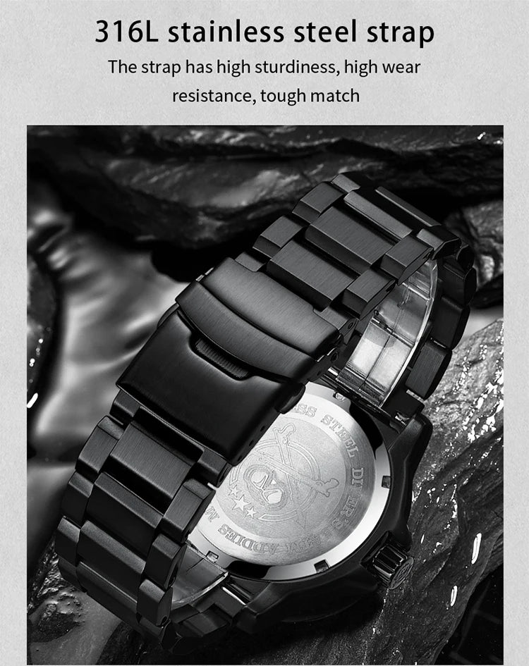 ADDIESDIVE 2023 Men's Sports Watch Military Sports Luxury Rotating Bezel Luminous Watch Nylon Strap 50m Waterproof Quartz Watch