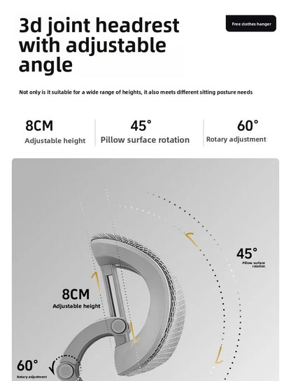 Tragbarer minimalistischer ergonomischer Stuhl mit 10D-Armlehne, Computerstuhl, Bürostuhl, Lernstuhl, Gaming-Stuhl, stabil und langlebig