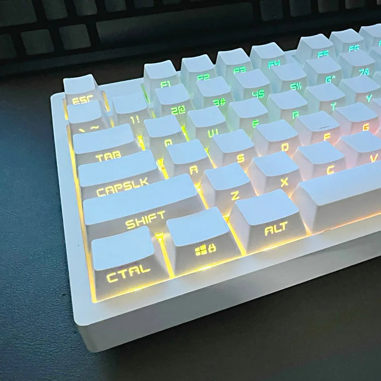 Keycaps retroiluminadas com gravação lateral, 131 teclas, para teclado mecânico Cherry MX Switch, perfil OEM, ABS, keycaps personalizadas DIY