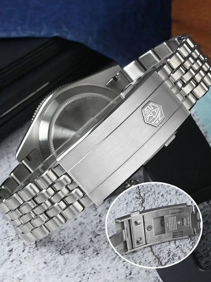 San Martin 40mm Luxus-Taucheruhr für Herren, Miyota 9015, Sunburst-Emaille-Zifferblatt, automatische mechanische Armbanduhr, wasserdicht bis 200m, SN0148