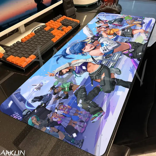Madingas didelis FPS 900x400 anime žaidimų merginos Overwatch nešiojamojo kompiuterio ir biuro minkštas guminis stalo kilimėlis, XXL žaidimų pelės kilimėlis