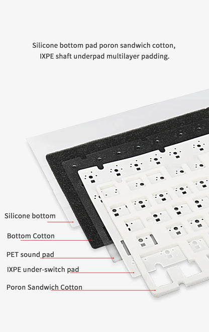 Teclado mecânico AJAZZ AK820 com layout compacto de 70%, iluminação RGB, switches hot-swappable, ligação com fios, sem fios e Bluetooth