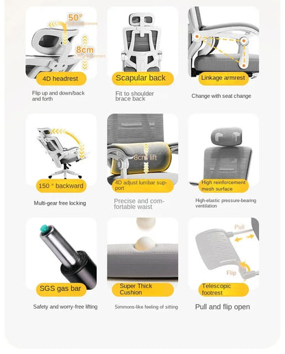 Ergonomic Mesh Office Chair with Lumbar Support, High-Back Computer Desk Chair for Adults, Comfortable Task Chair for Long Hours