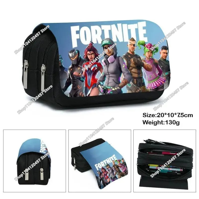 Estojo escolar de grande capacidade Victory Royale Fortnited Peely Llama Hero para meninos e meninas, crianças e adolescentes