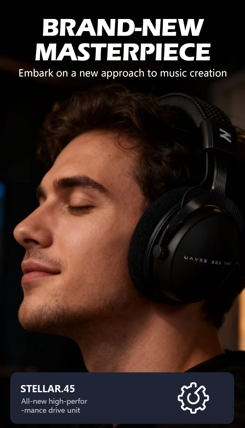 Cuffie da studio TALOMEN W550x – Cuffie monitor DJ professionali cablate over-ear con driver da 50mm e cavo rimovibile