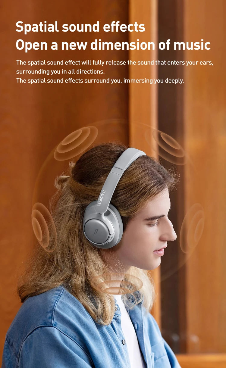 1MORE SonoFlow S kabellose Bluetooth-Kopfhörer mit Geräuschunterdrückung 42dB ANC Hi-Res Audio 90H Akkulaufzeit Over-Ear-Headset