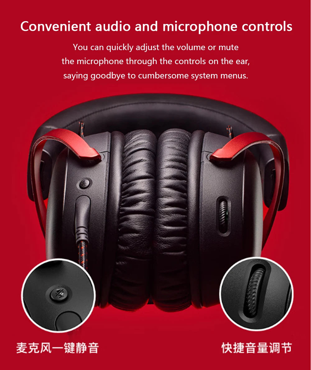 HyperX Cloud III kabelgebundenes Gaming-Headset mit DTS X Spatial Audio, 53mm-Treibern, geräuschunterdrückendem Mikrofon – USB- & 3.5mm-Gaming-Kopfhörer für PC, PS5, Xbox, Switch