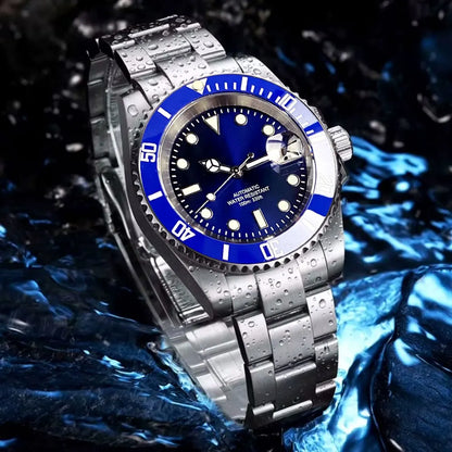200m Waterproof Miyota8215 Automatic Men's Watch Diver Watches 40mm Mechanical Movement Luminous Jubilee Strap Glide Lock Buckle