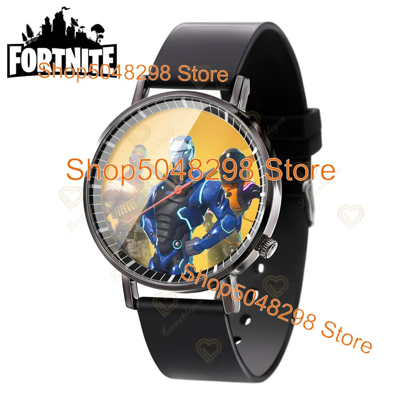 Relógio de Pulso Fortnite para Homem e Mulher, Relógio com Estampado Battle Game, Novidade 2025, Relógio de Quartzo Feminino, Presentes de Aniversário para Crianças