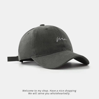 Simple wave embroidered baseball cap, versatile for daily leisure and travel, sun protection duckbill cap