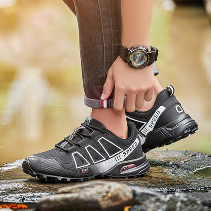 Hiking Shoes Men's Outdoor Rubber-Soled Non-Slip Tactical Training Shoes Lightweight Comfortable Hiking Travel Sports Shoes Men