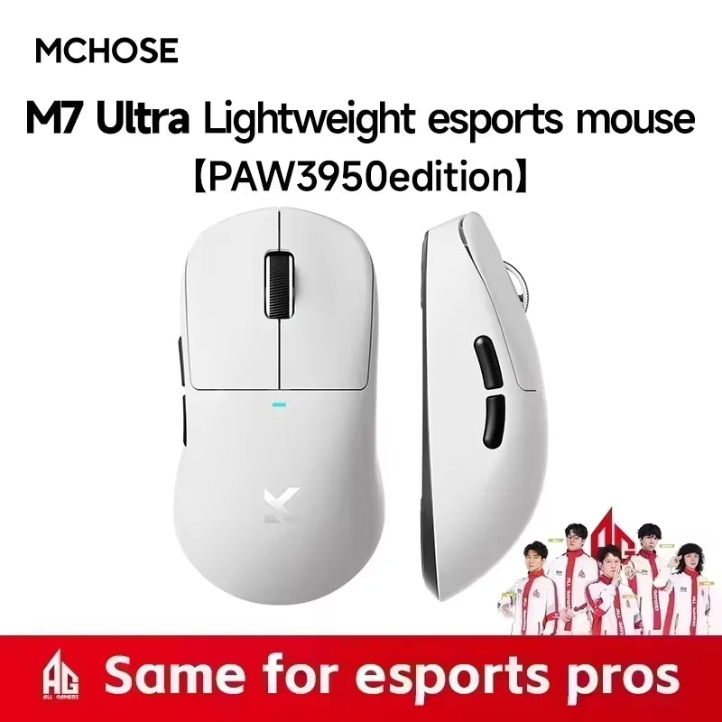 MCHOSE M7 Ultra Ergonomische gamingmuis PAW3950 Super Sensor TOPSPEED 8000Hz polling rate lichtgewicht ontwerp Realtek Master-muizen