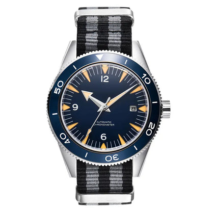 41MM Sapphire Glass 100m Waterproof Japan Automatic Luminous Men's Watch Nylon Strap