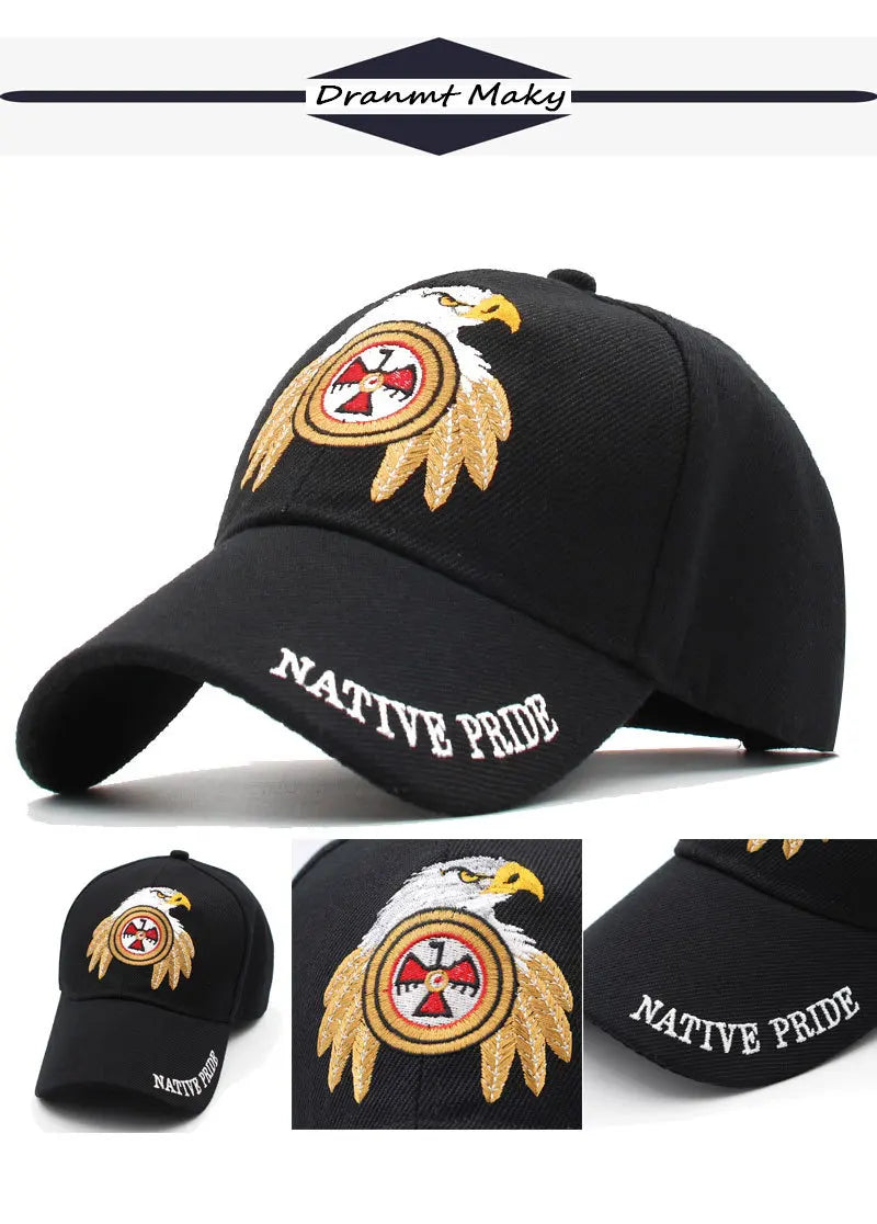 New Men's Animal Baseball Cap Patriotic Bald Eagle and American Flag Snapback Caps For Women USA 3D Embroidery Farm Trucker Hats