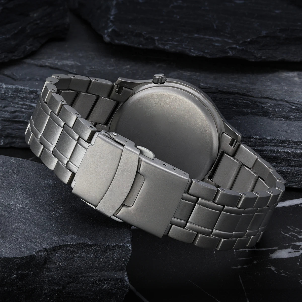 BERNY Full Titanium Watches for Men Super Luminous Sapphire Sports Field Quartz Men's Watch VH31 Wristwatch 5ATM Easy Read