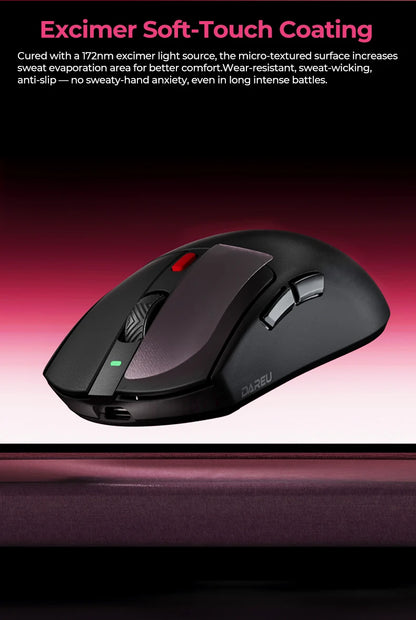 DAREU Wireless Gaming Mouse 8kHz Polling Rate AIM-750 (3950) 30000 DPI Tri-Mode Mouse Gamer 60g with Charging Base